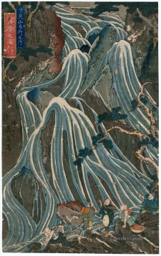 El kirifuri cae una de las tres cascadas 1847 Keisai Eisen Japonés Pinturas al óleo